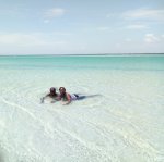 My Wife And Me Enjoying Funzi Beach