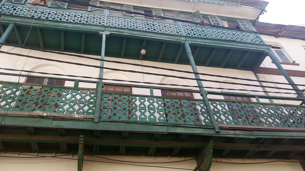 Ornate balconies in Mombasa Old Town